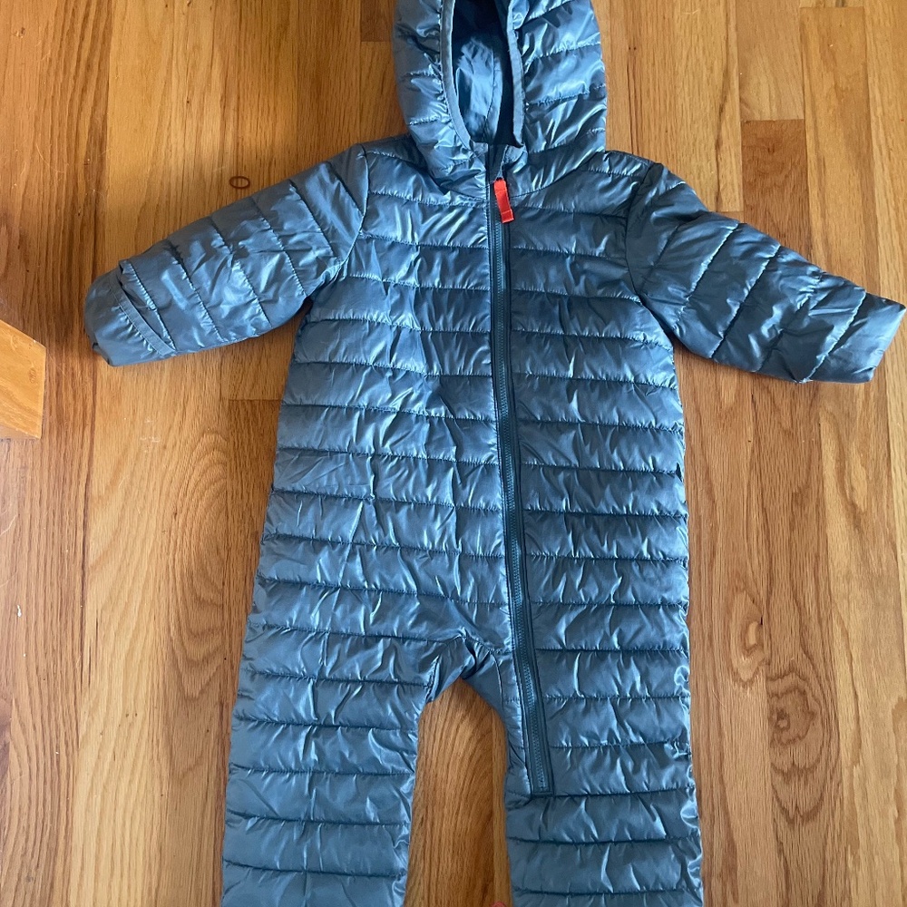 Primary Slate Gray Baby Puffer – 18-24 Months, Perfect Condition